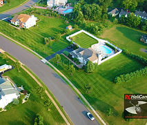 Green lawn, clean pool